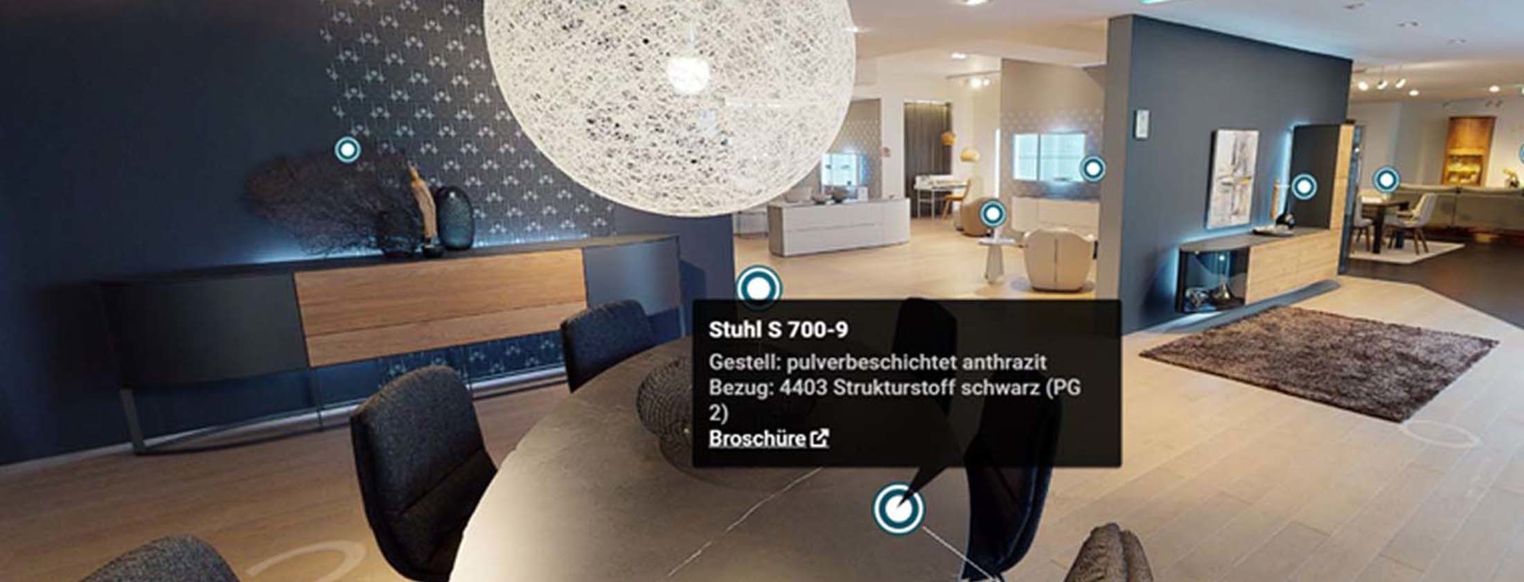 New virtual tour of the hülsta showroom